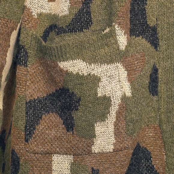 Lulus Green Camo Print Knit Cardigan - Picture 9 of 10